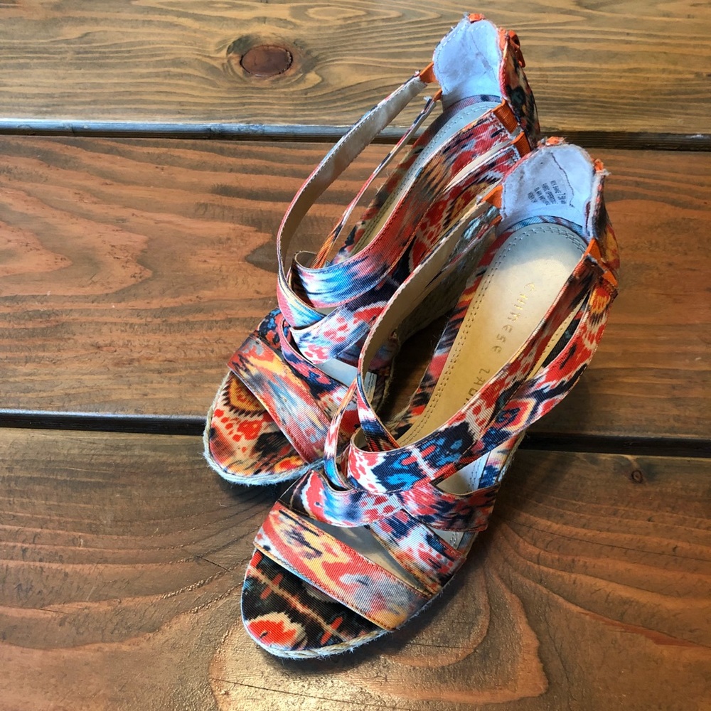 Chinese Laundry platform wedges Sz 7.5 - Picture 2 of 8